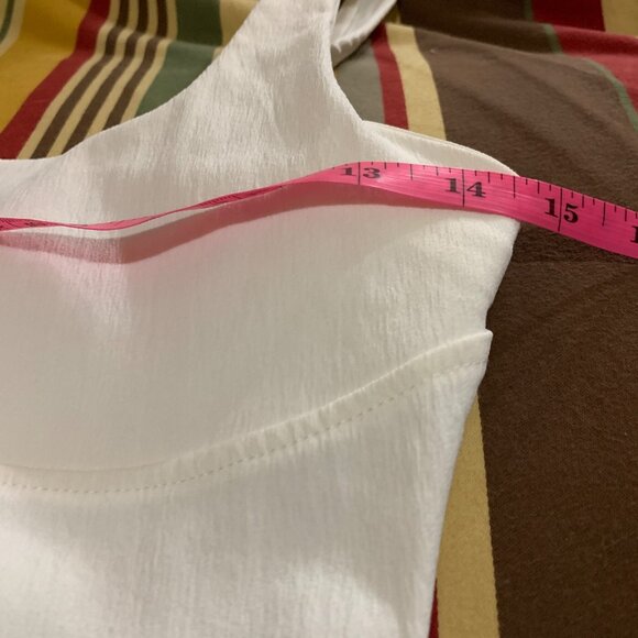 ZARA Women's Dress White Sleeveless Midi Bodycon Square Neckline Stretch S Y2K - Picture 12 of 16